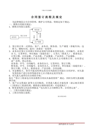 合同签订流程及规定