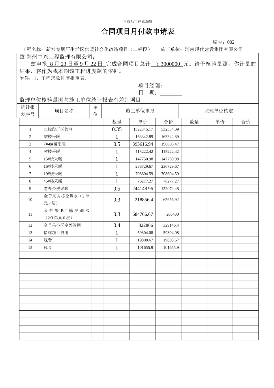 合同项目月支付款申请表_第3页