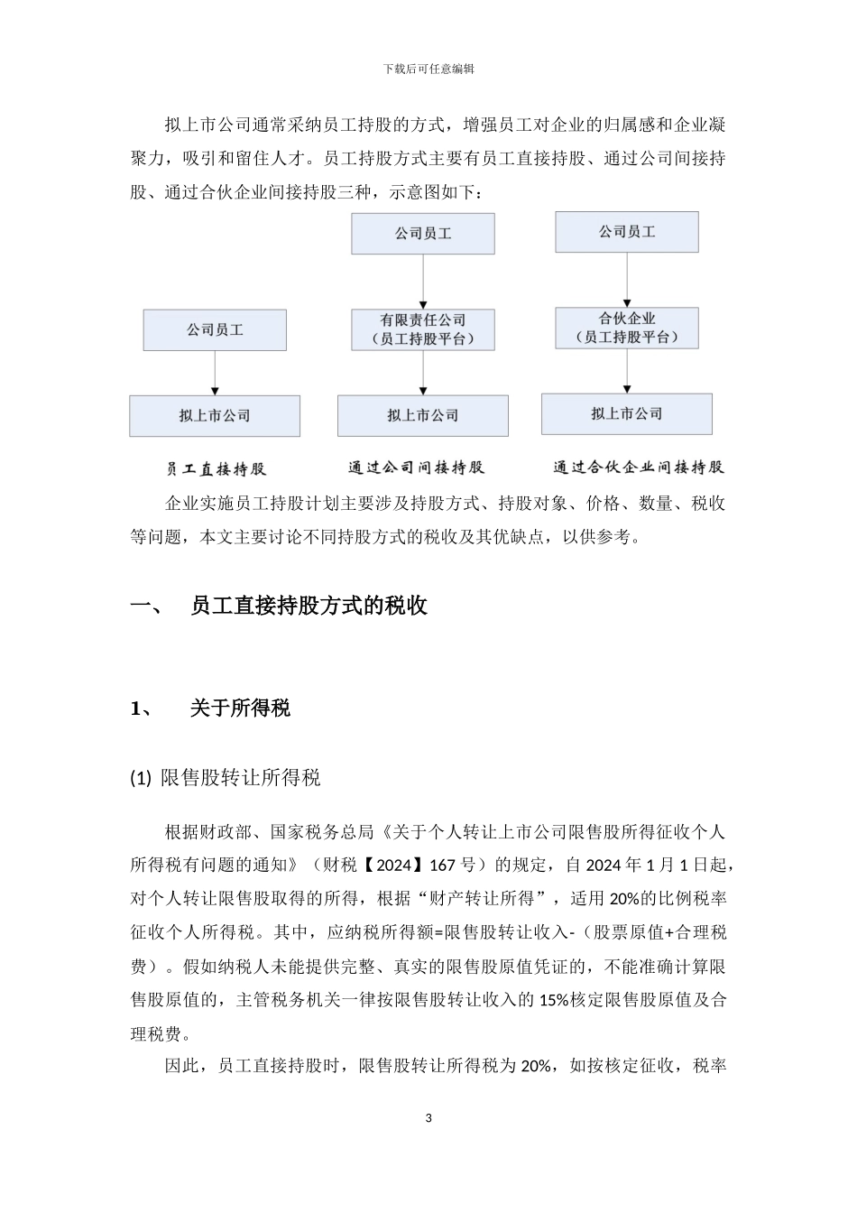 员工股权激励不同持股形式的比较-20240828_第3页