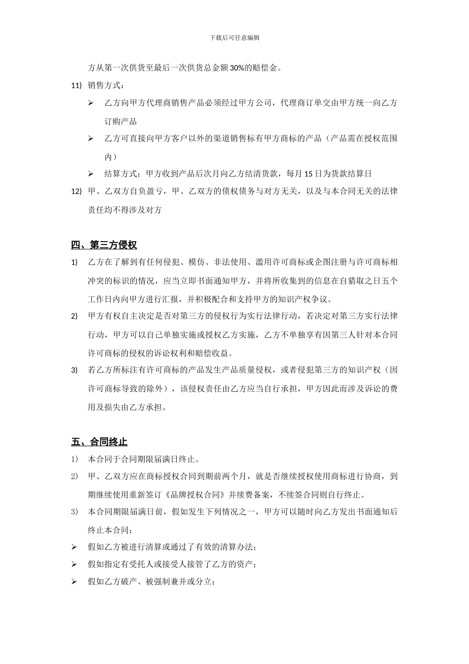 品牌授权合同_第3页