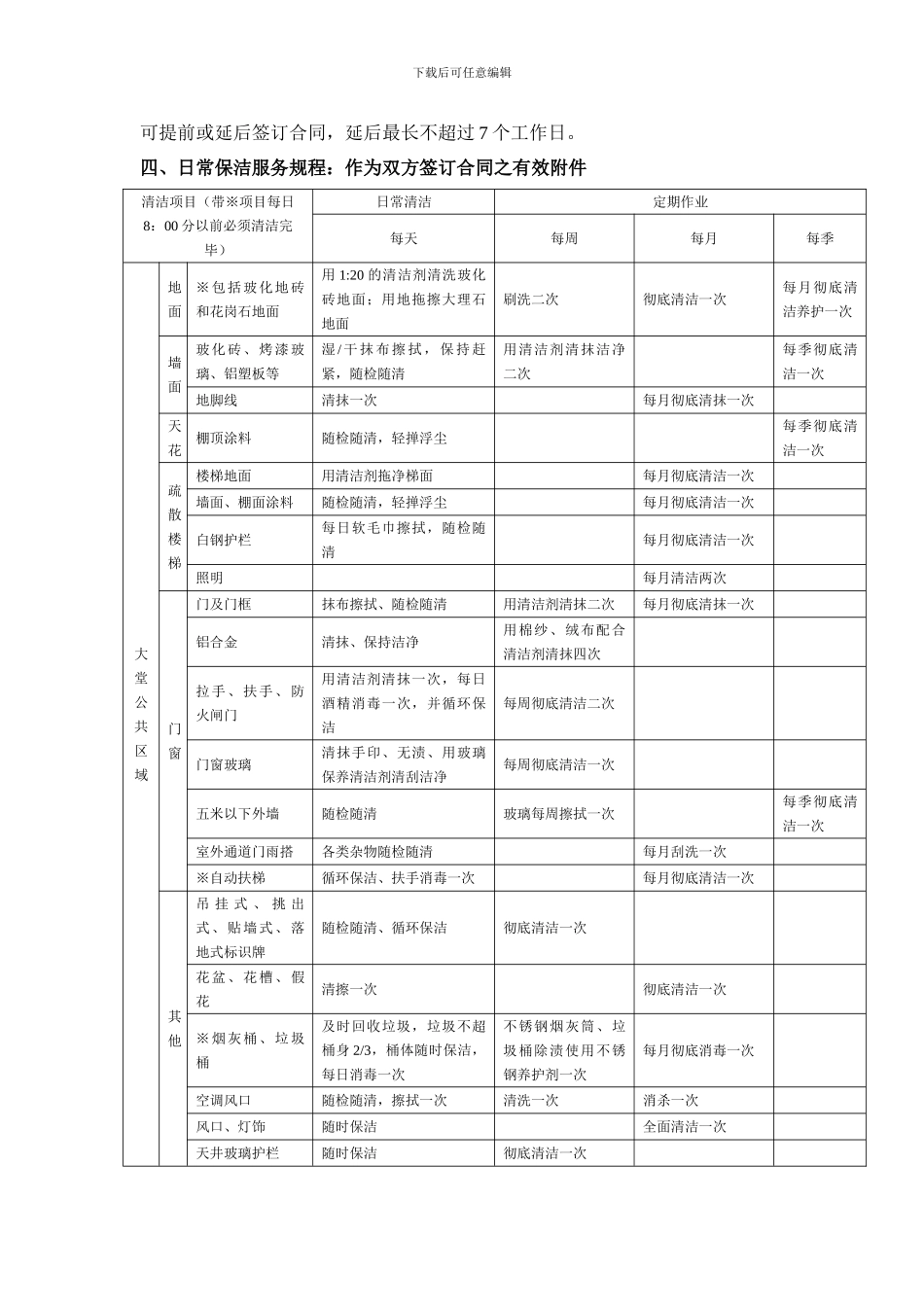 售楼中心日常保洁投标方案_第2页