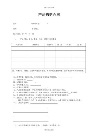 商业原材料购销合同模板