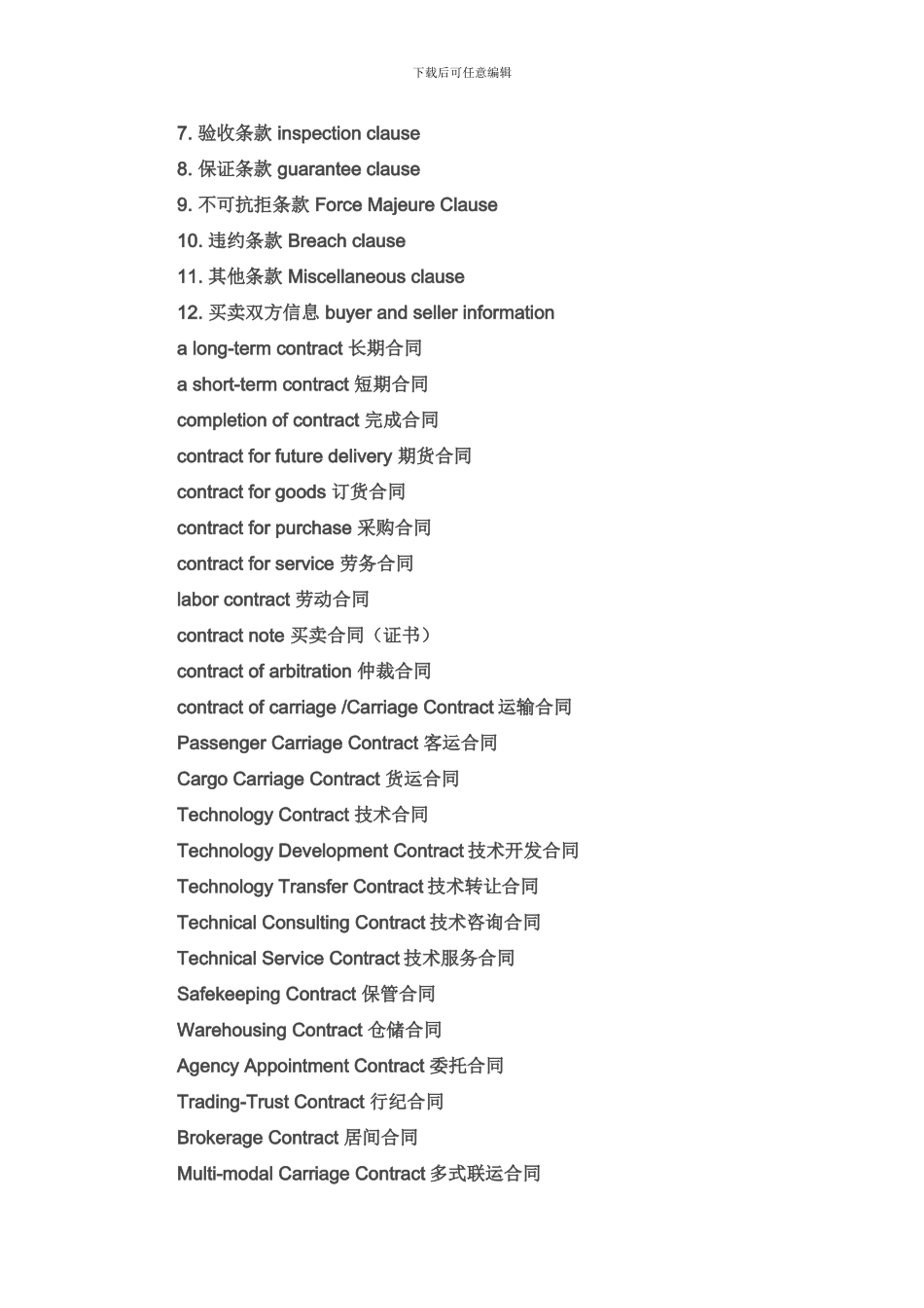 商务英语翻译-合同术语与公司简介术语与模板_第2页