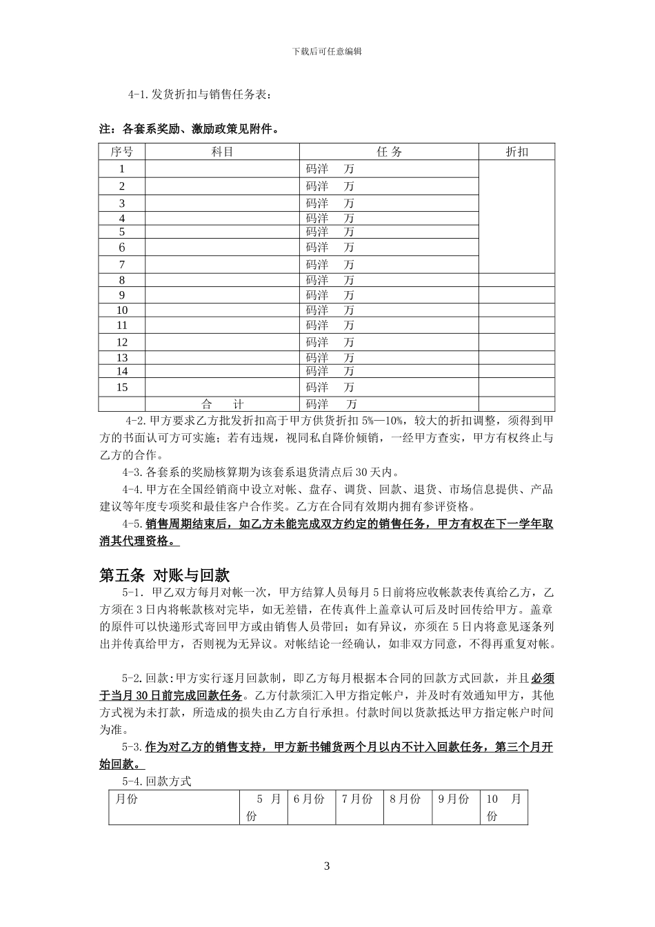 图书代理合同_第3页