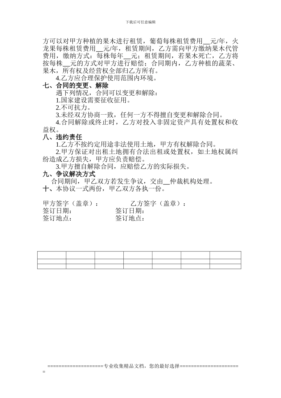 土地无偿使用协议(丫好金凤凰版)_第2页