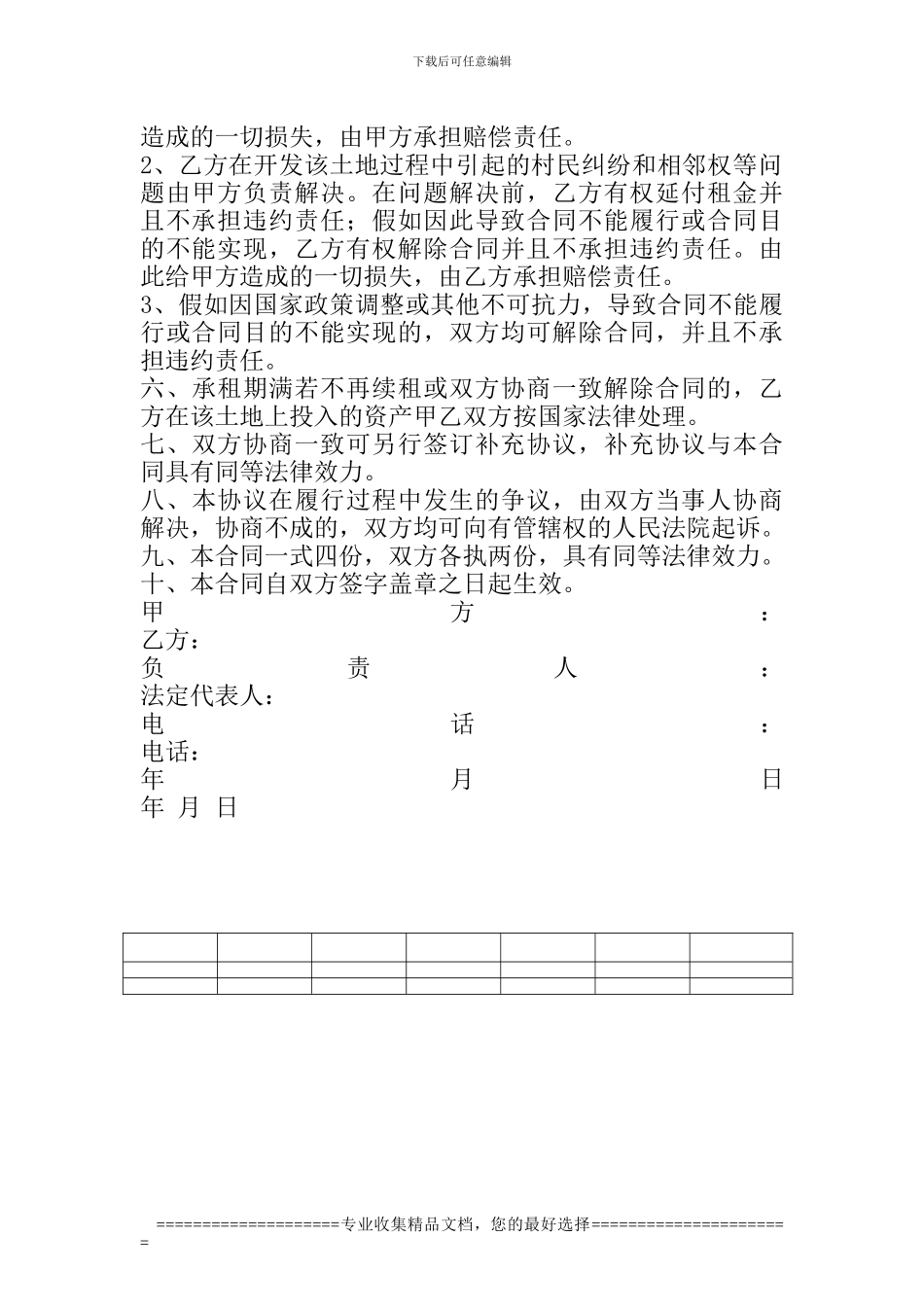 土地租赁协议(水池铺)_第2页