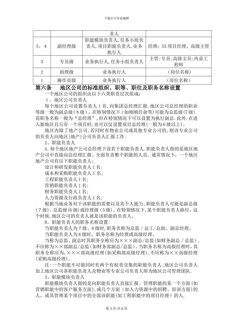 地产集团职级职等管理办法_第3页