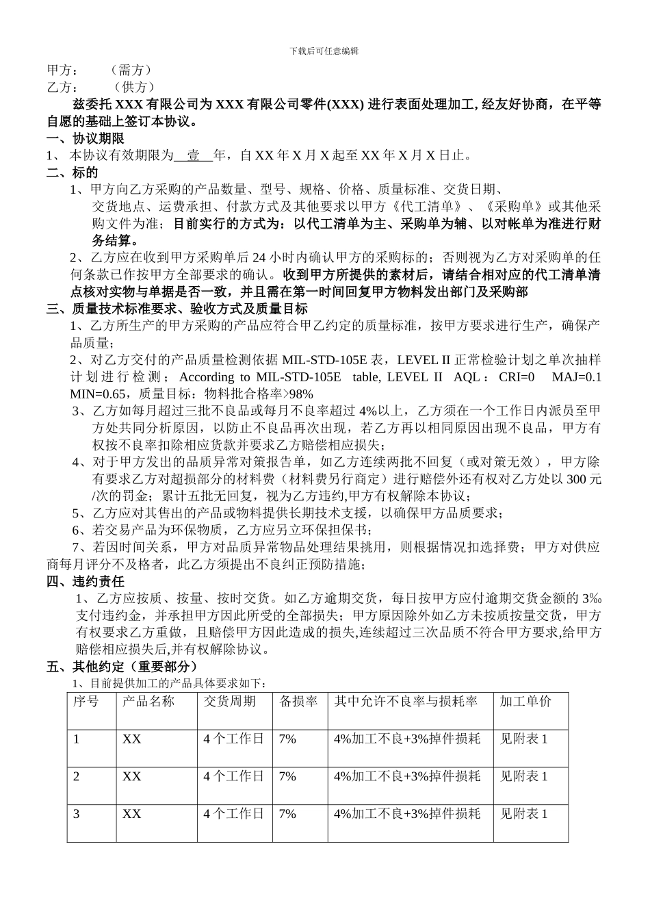 外发加工协议书_第2页