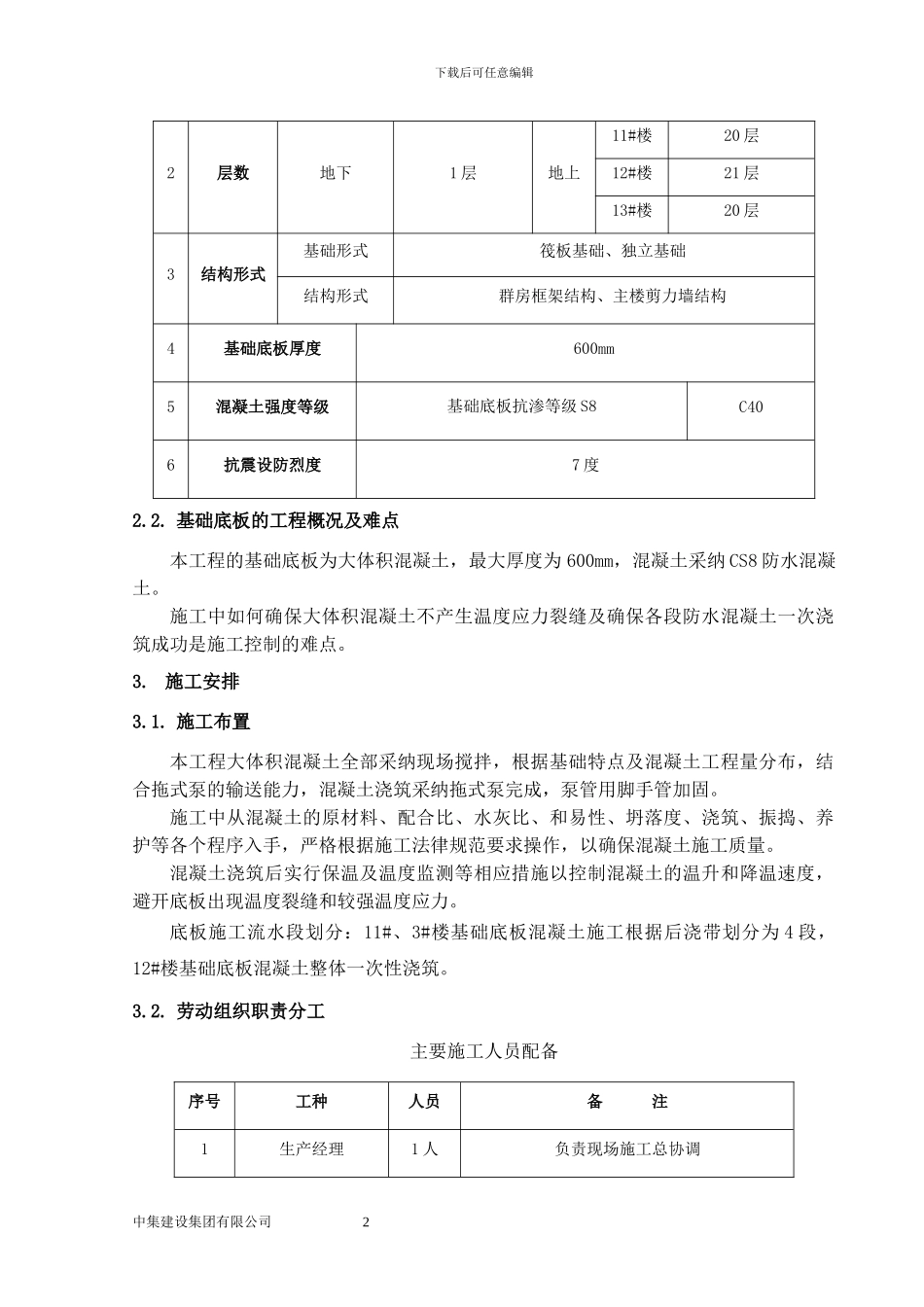 大体积混凝土工程施工方案_第3页