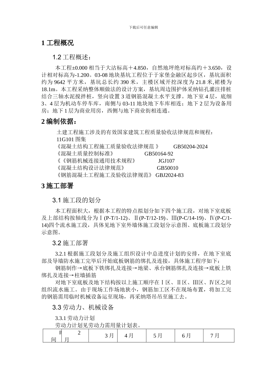 大体积钢筋施工专项方案_第1页