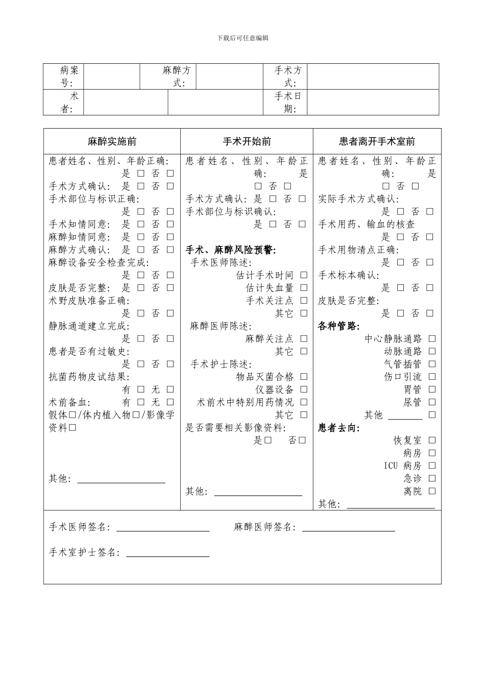 大南街病区手术安全核查与手术风险评估制度与流程_第2页