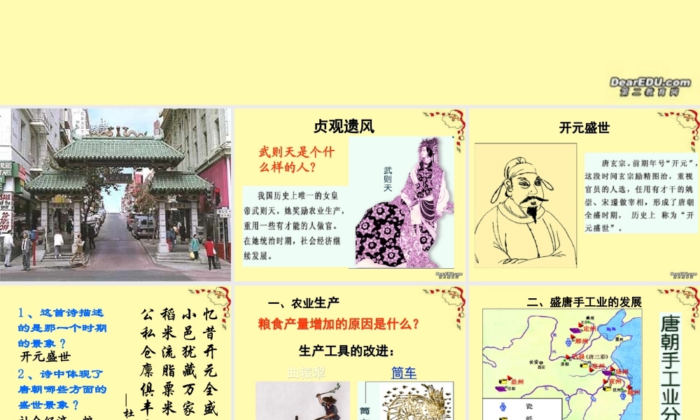 七年级历史盛唐气象课件 人教版 课件