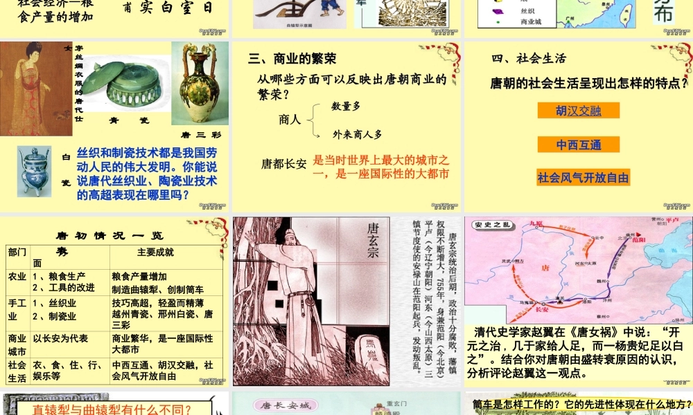 七年级历史盛唐气象课件 人教版 课件