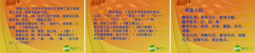 中考语文文言文复习 句子翻译课件 苏教版 课件