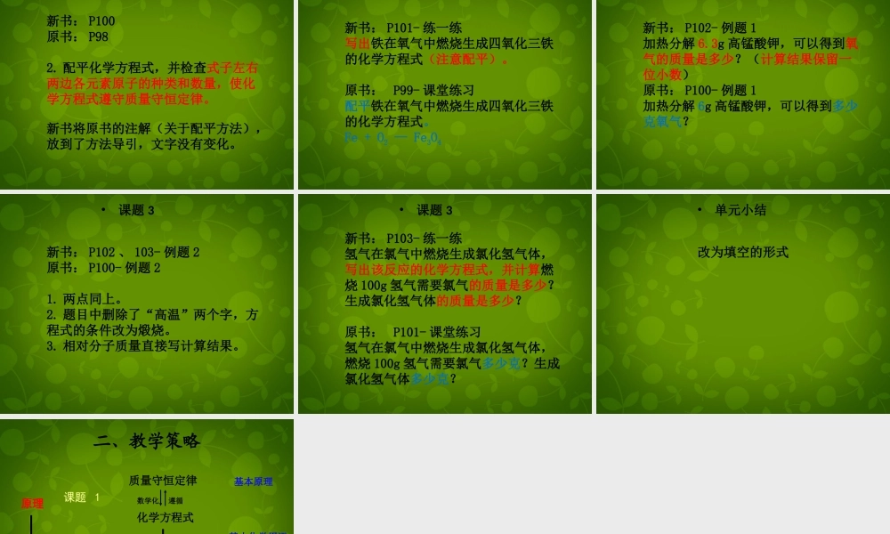九年级化学上册 第五单元 化学方程式课件 新人教版 课件