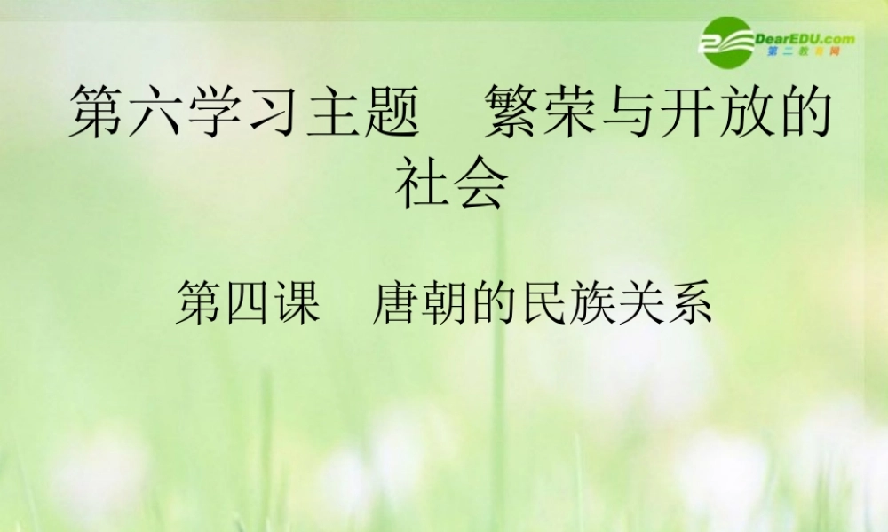 七年级历史下册 唐朝的民族关系课件 川教版 课件