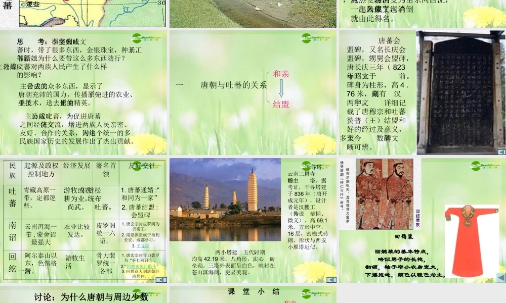 七年级历史下册 唐朝的民族关系课件 川教版 课件