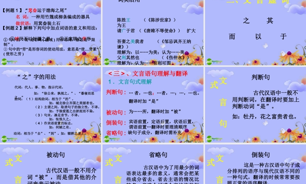 中考语文 文言文阅读课件 人教新课标版 课件