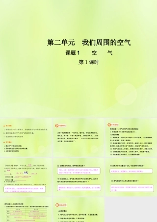 九年级化学上册 第二单元 我们周围的空气 课题1 空气(第1课时)高效课堂课件 (新版)新人教版 课件