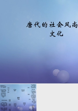 (秋季版)七年级历史下册 第六单元 第26课 唐朝的社会风尚与文化(思维导图)素材 岳麓版 素材