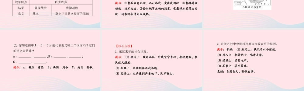 七年级历史上册 第四单元 政权分立与民族汇聚 鼎立局面的形成课件 北师大版 课件
