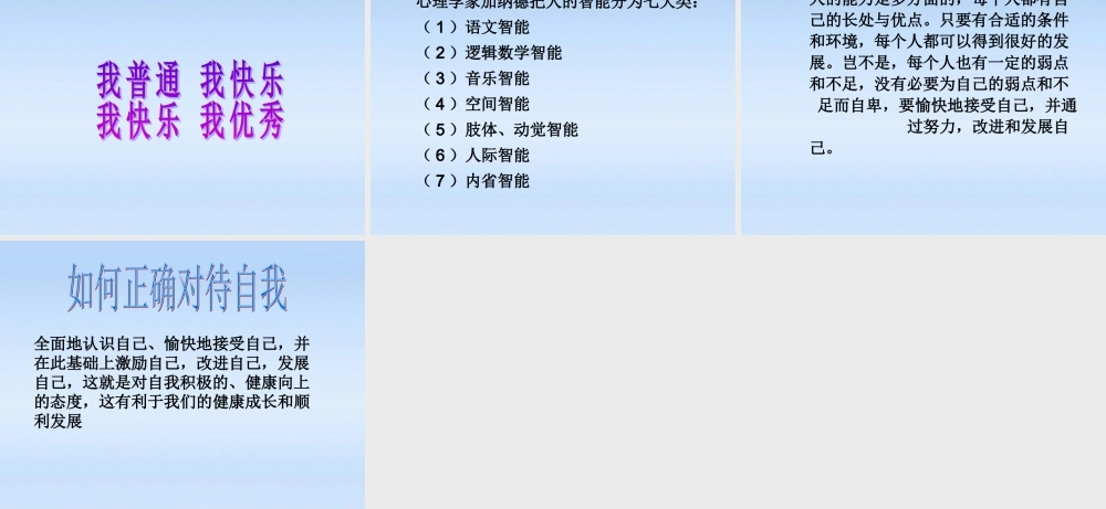 七年级政治上册 第八课正视自我成就自我第二课时悦纳自我课件 沪科版 课件