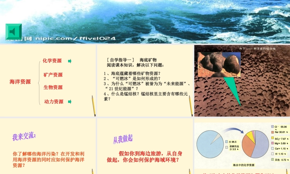 九年级化学 61(海洋化学资源)课件 鲁教版 课件