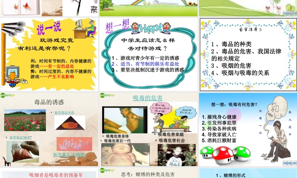 七年级政治上册 第八课第一框身边的诱惑课件 人教新课标版 课件