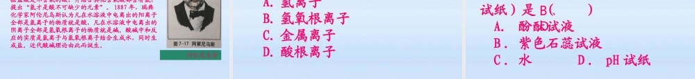 九年级化学 72常见的酸和碱课件2沪教版 课件