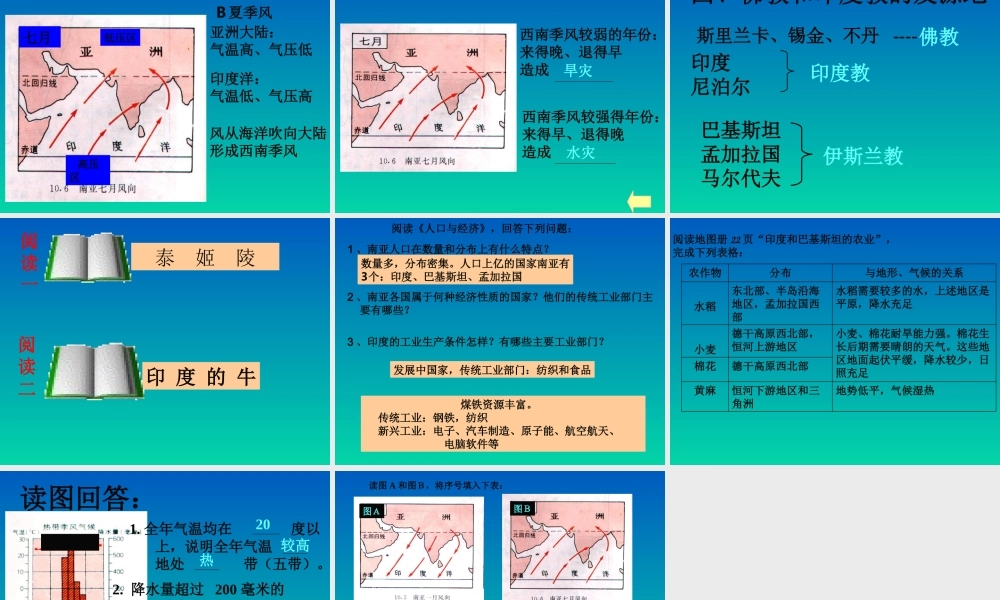 七年级地理下册 2.2(南亚)课件 湘教版 课件