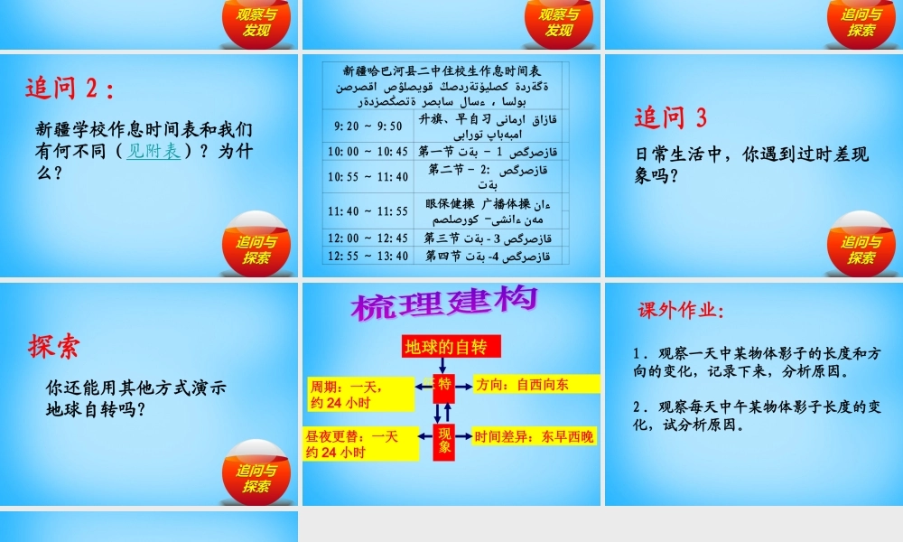 七年级地理上册 1.2 地球的运动课件 (新版)新人教版 课件