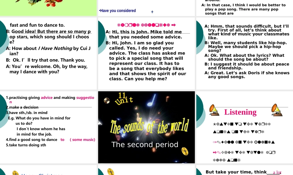 w &s&L 人教版高一英语上学期Unit11全部课件[整理]