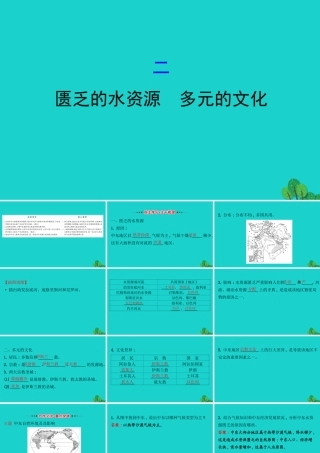 七年级地理下册 第八章 第一节 中东(二匮乏的水资源 多元的文化)习题课件(新版)新人教版 课件