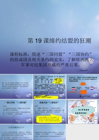 九年级历史上册 319 缔约结盟的狂潮素材 北师大版 素材