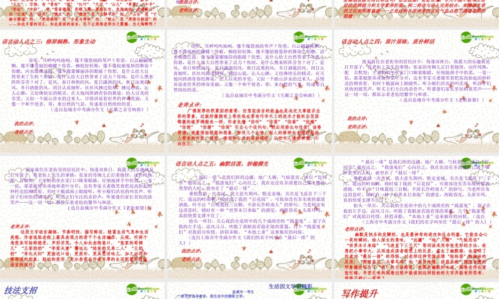 中考语文作文复习 拿什么来打动阅卷老师课件