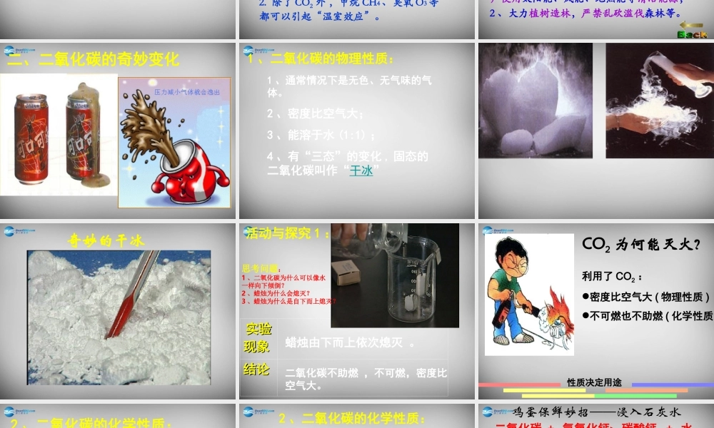 九年级化学全册 22 奇妙的二氧化碳课件 (新版)沪教版 课件