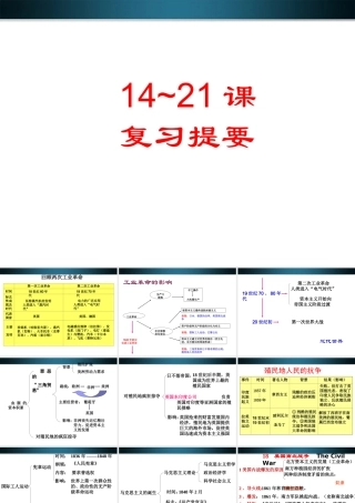 九年级历史上册 14-21课复习课件 人教新课标版 课件