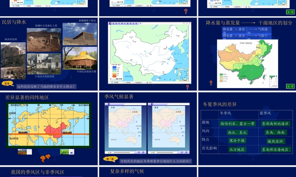 七年级地理气候多样 季风显著课件1 鲁教版 课件
