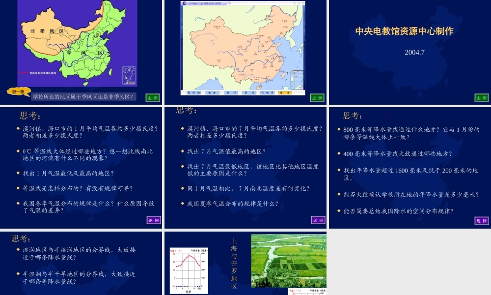 七年级地理气候多样 季风显著课件1 鲁教版 课件