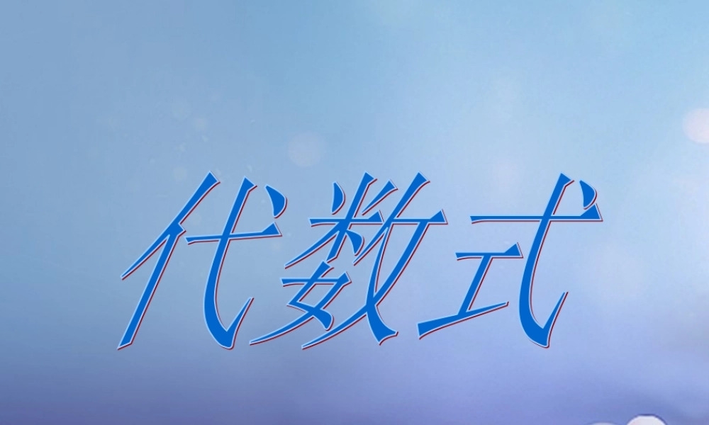 七年级数学上册 3.1 列代数式 3.1.2 代数式教学课件1 (新版)华东师大版 课件