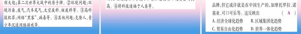 (甘肃专用)中考历史总复习 第一篇 考点系统复习 板块六 世界现代史 主题四 冷战结束后的世界(精讲)课件
