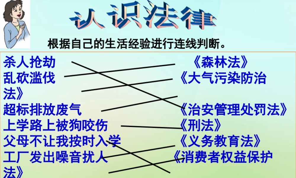 七年级政治下册 第九课 法律就在身边课件 北师大版 课件