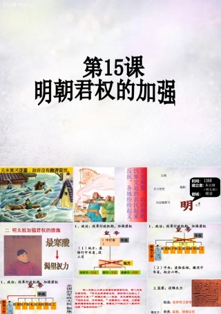 七年级历史下册 第三单元 第15课 明朝君权的加强课件 新人教版 课件