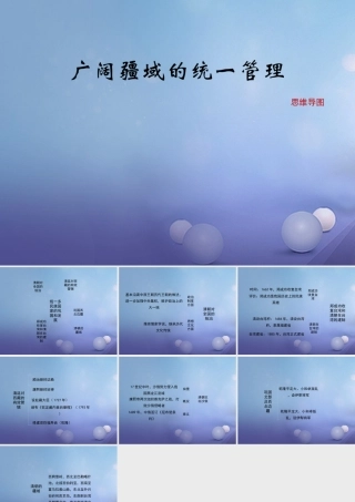 (秋季版)七年级历史下册 第三单元 第19课(广阔疆域的统一管理)(思维导图)素材 华东师大版 素材