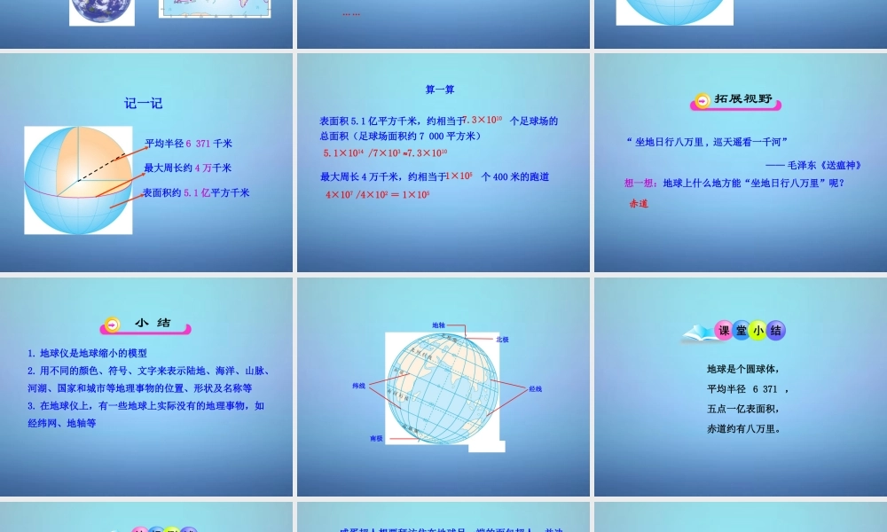 七年级地理上册 1.1 地球与地球仪课件3 (新版)新人教版 课件