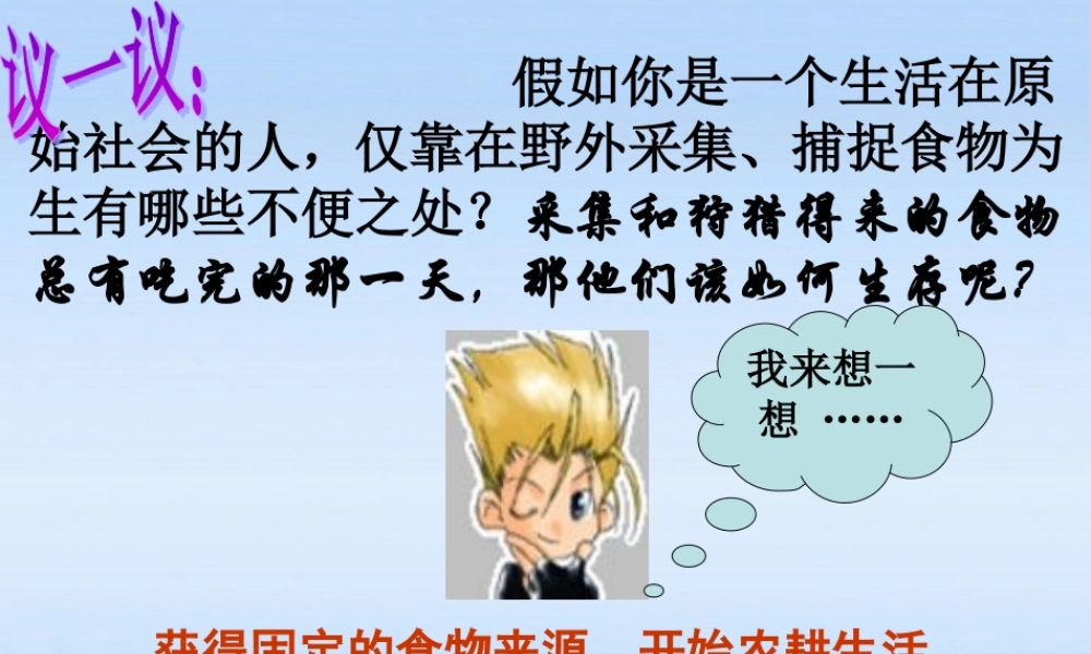 七年级历史上册 第2课(原始的农耕生活)课件 人教新课标版 课件