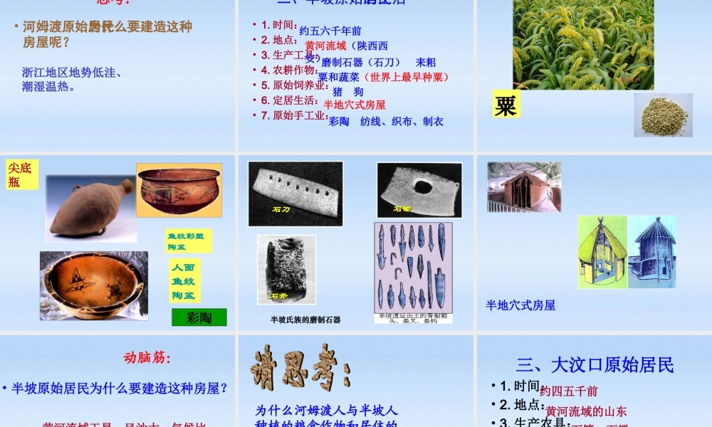 七年级历史上册 第2课(原始的农耕生活)课件 人教新课标版 课件