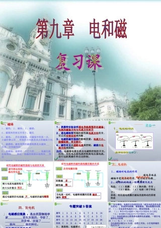 中考物理第一轮复习课件 电与磁 人教新课标版  课件