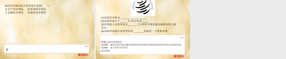 九年级历史下册 第15课 世界经济的全球化趋势课件 中华书局版 课件