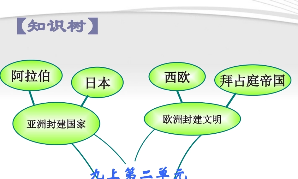 九年级历史 第二单元 第四课 亚洲封建国家 课件
